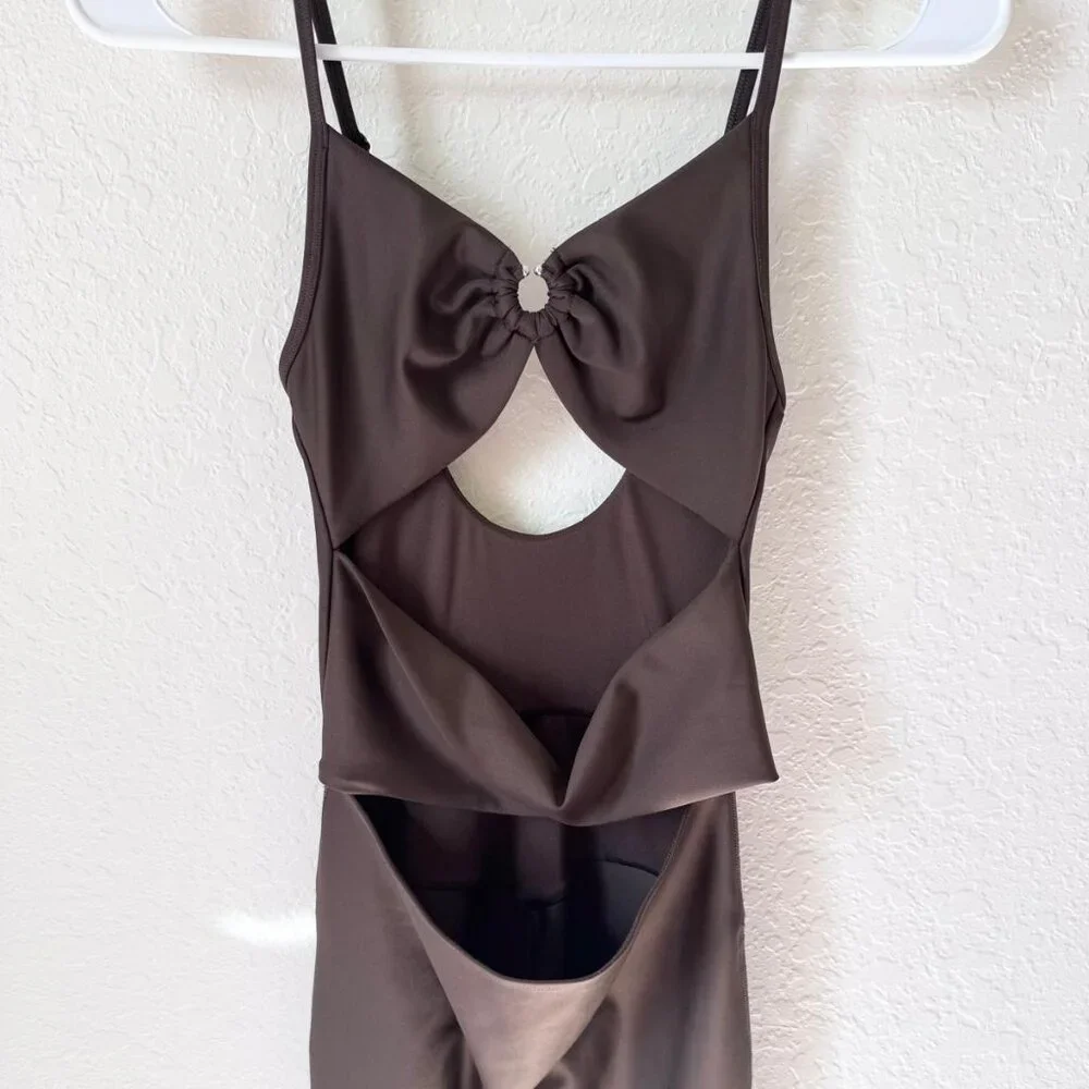 Alo Yoga Espresso Brown Airlift A-List Onesie - Picture 6 of 11